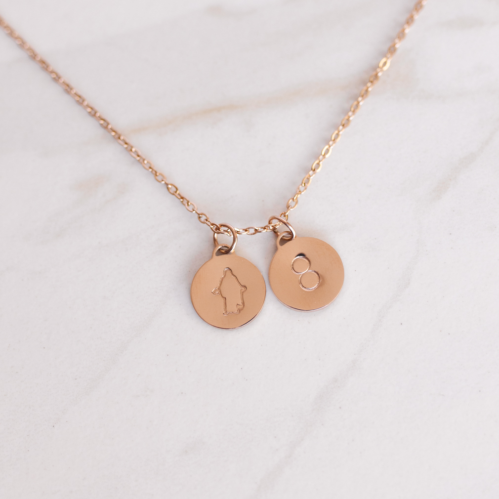 Stamped Christus Charm Necklace - LDP-CHRIST-STAMP