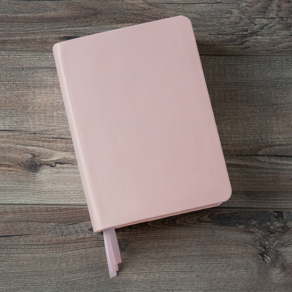 Hand-Bound Genuine Leather Quad - Blush Pink - LDP-HB-RQ-BPK