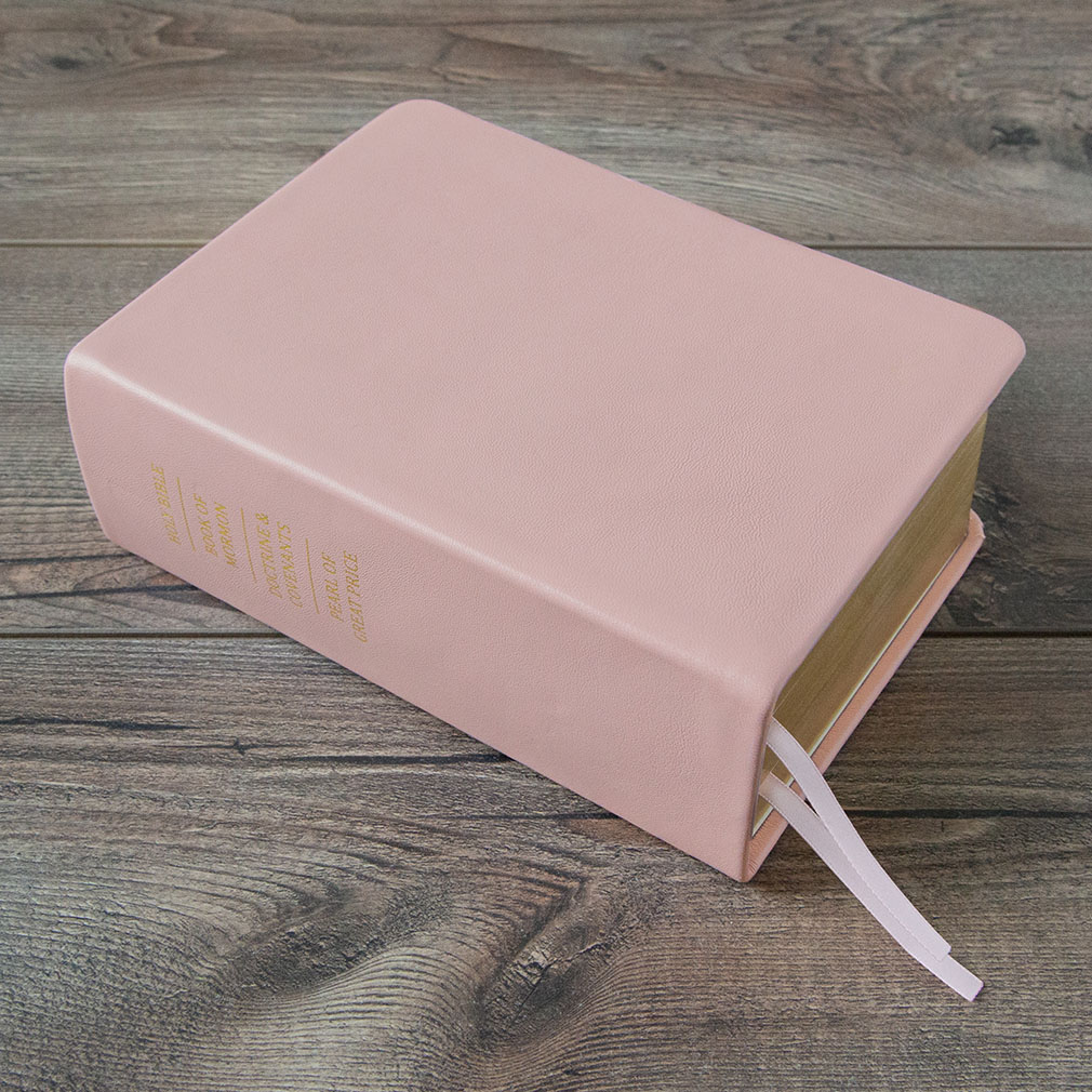 Hand-Bound Genuine Leather Quad - Blush Pink - LDP-HB-RQ-BPK