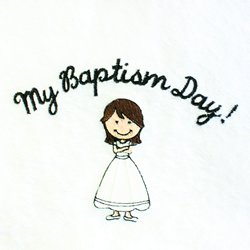 My Baptism Day Towel - Brown Hair Girl baptism, baptism towel, lds baptism towel