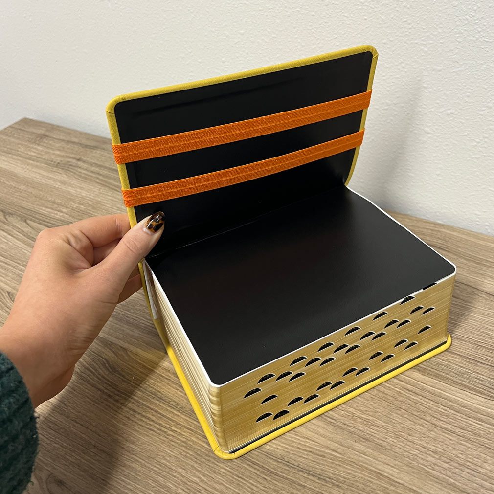 Small Scripture Pencil Pouch - Orange - BF-LDP-POUCH-SM-ORANGE