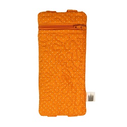 Small Scripture Pencil Pouch - Orange 