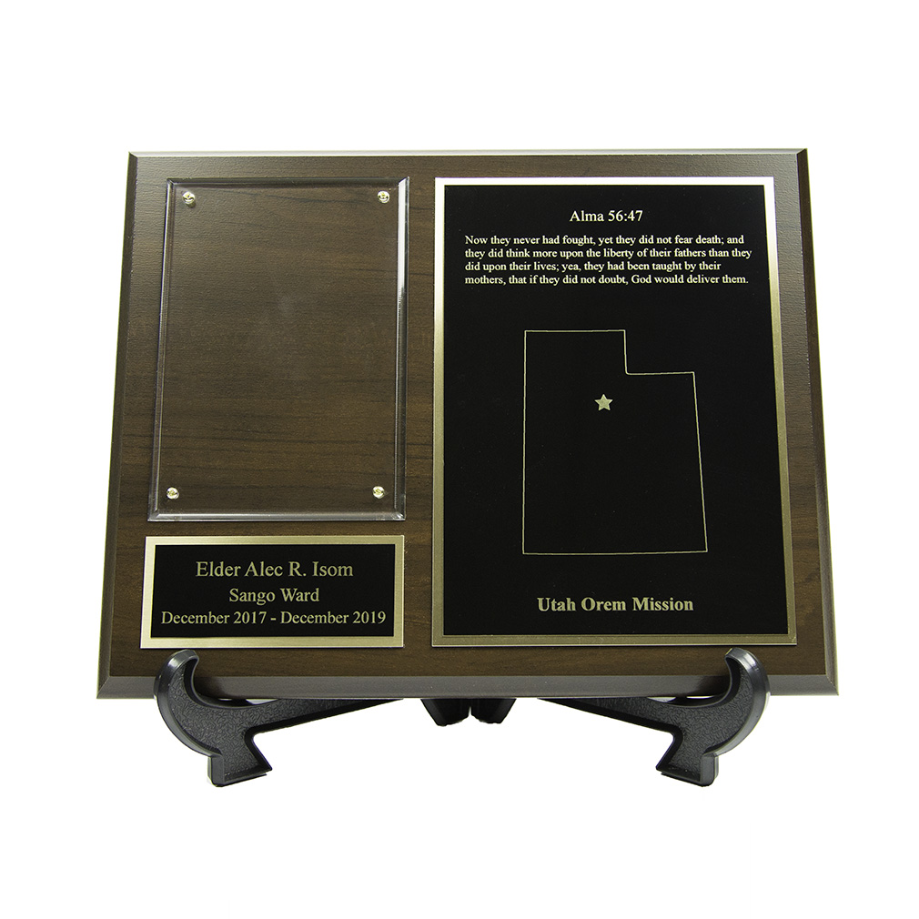 Two Mission Missionary Plaque - 8x10, Gold/Silver - LDP-MP8x10-2MISSION