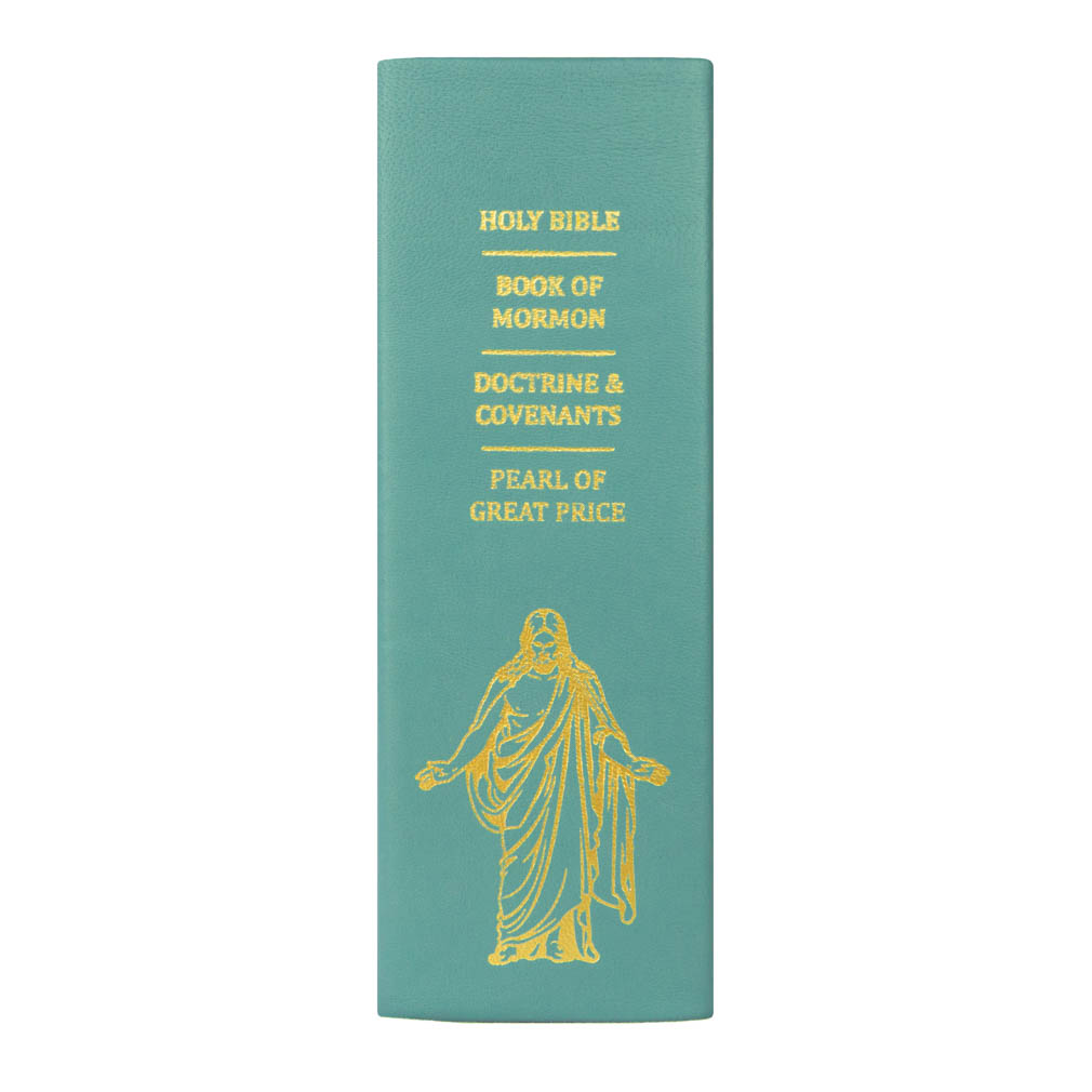 Hand-Bound Genuine Leather Quad - Teal - LDP-HB-RQ-TEL