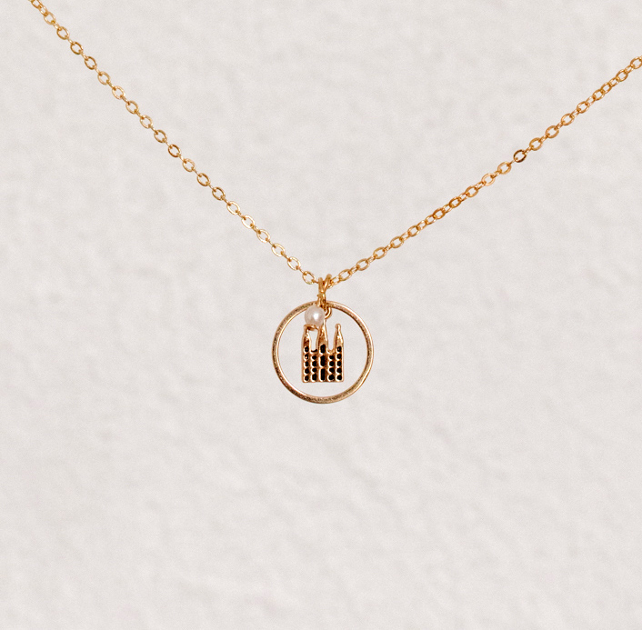 Gold I Love to See the Temple Necklace - DBS-MJ47G