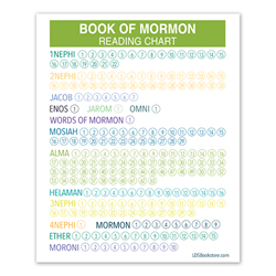 Green Book of Mormon Reading Chart - Digital Download book of mormon reading chart, lds reading chart, lds reading chart poster, lds book of mormon reading chart poster
