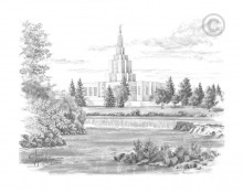 Idaho Falls Idaho Temple - Sketch 