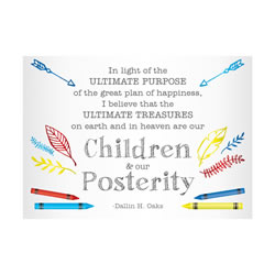 Children & Our Posterity Oaks Quote - Digital Download lds visiting teaching method, lds visiting teaching handout, lds relief society message handout, july relief society handout