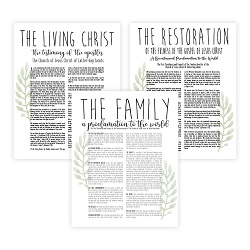 Laurel Church Proclamation Set - Framed/Unframed framed proclamations, framed lds proclamations, framed lds proclamations