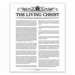 Temple Header Living Christ temple header, leaf, black, gold, charcoal, the living christ, living christ, home decor, family posters,