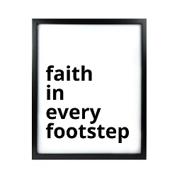 Faith in Every Footstep LDS Quote Wall Art - Modern Faith in Every Footstep LDS Quote Wall Art, lds quote wall art, lds wall art, framed lds quote, word art