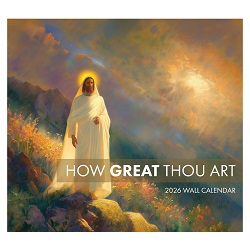 How Great Thou Art 2026 Calendar lds wall calendar, lds calendar, Jesus Christ calendar, the lord is my light calendar, 2026 calendar, 2026 lds calendar, 2026 mormon calendar, mormon calendar, Jesus calendar