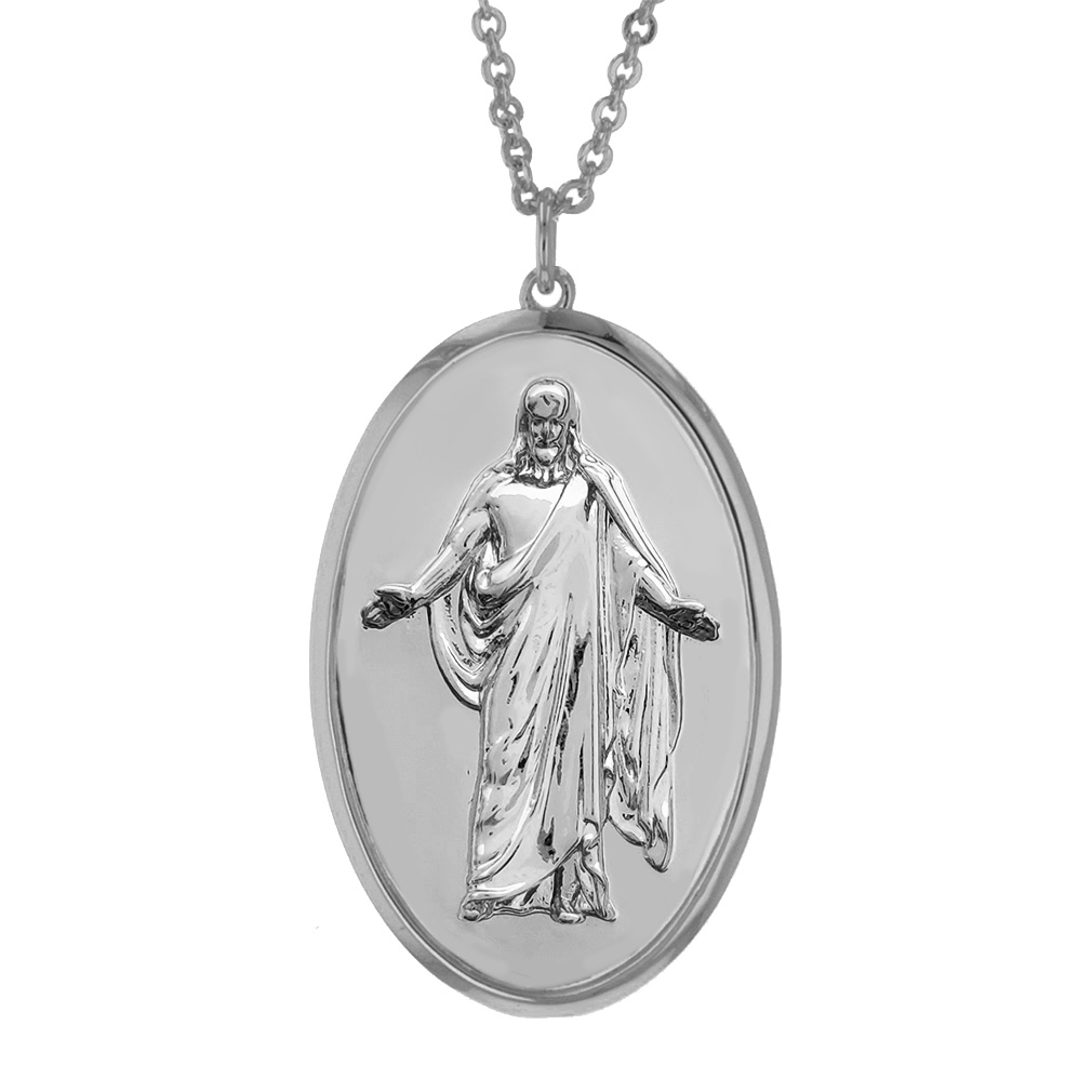 Engraved Silver Christus Pendant Necklace - 4 Options - LDP-CHRIST-PEN-SLV-E