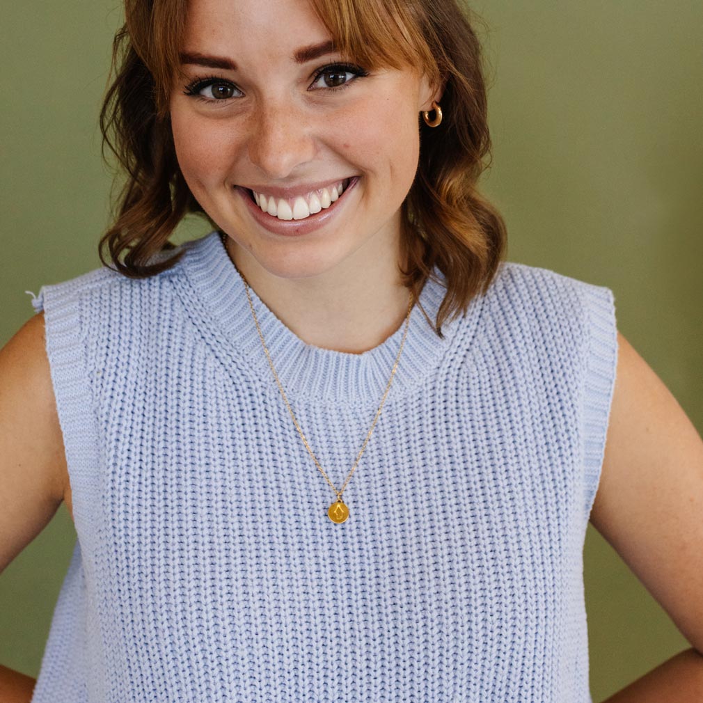 Stamped Christus Charm Necklace - LDP-CHRIST-STAMP