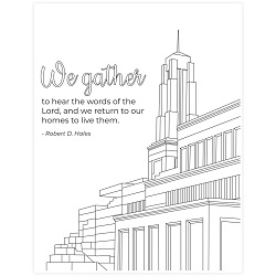 Hear the Words of the Lord General Conference Coloring Page - Digital Download general conference coloring page, general conference printable