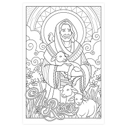 He Is Risen Giant Coloring Poster easter coloring poster, easter coloring page, easter activity, 