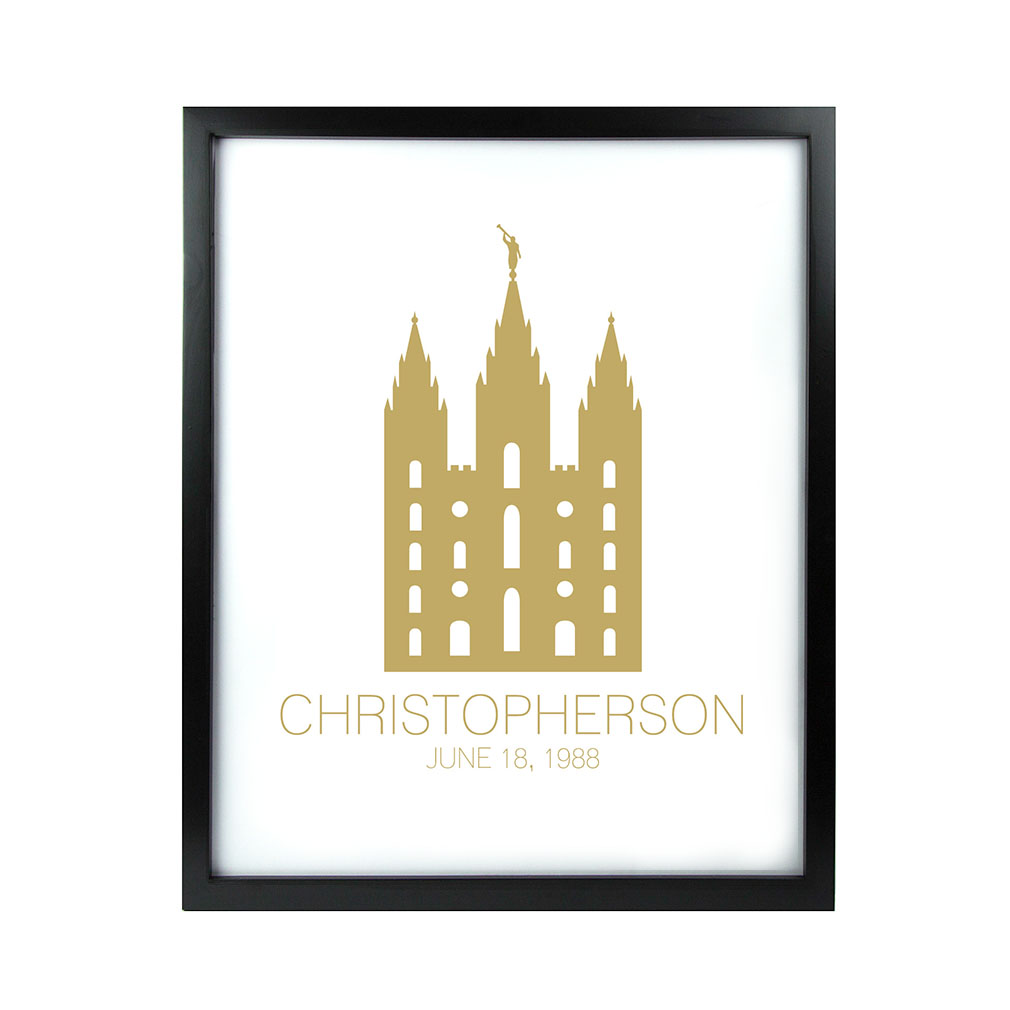 Personalized Outline Temple Print - LDP-CTEMPPOSTOUTLINE