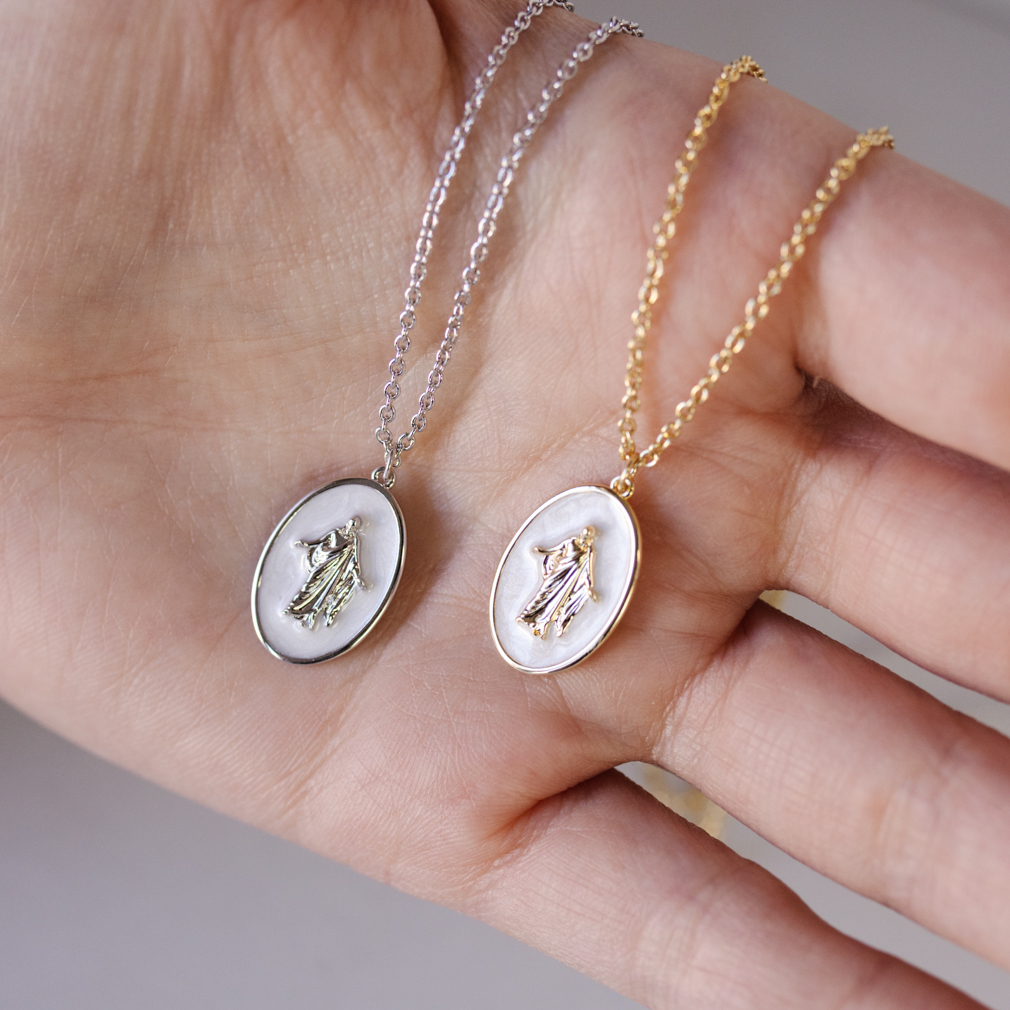 Enamel Christus Pendant Necklace - LDP-CHRIST-ENM