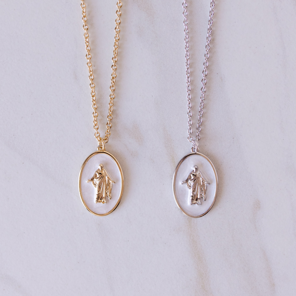 Enamel Christus Pendant Necklace - LDP-CHRIST-ENM