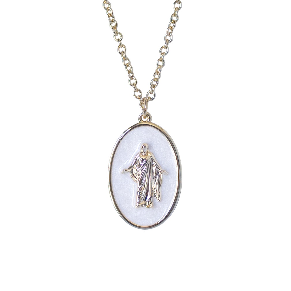 Enamel Christus Pendant Necklace - LDP-CHRIST-ENM