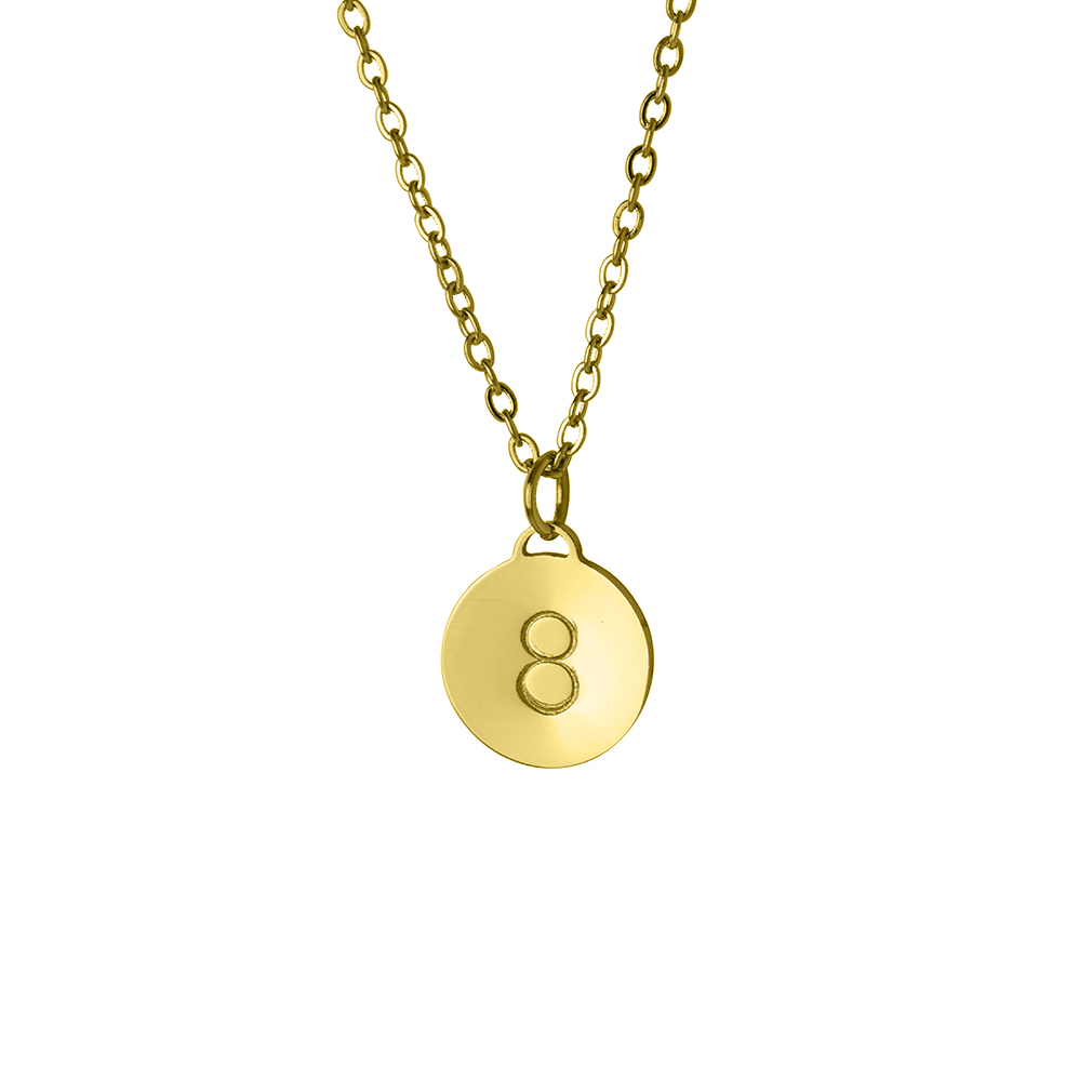 Stamped Baptism Day 8 Charm Necklace - LDP-EIGHT-STAMP