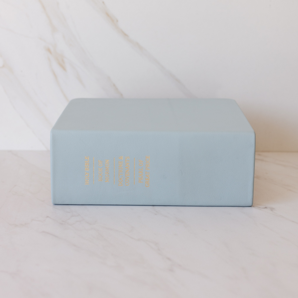 Hand-Bound Genuine Leather Quad - Baby Blue - LDP-HB-RQ-BBL