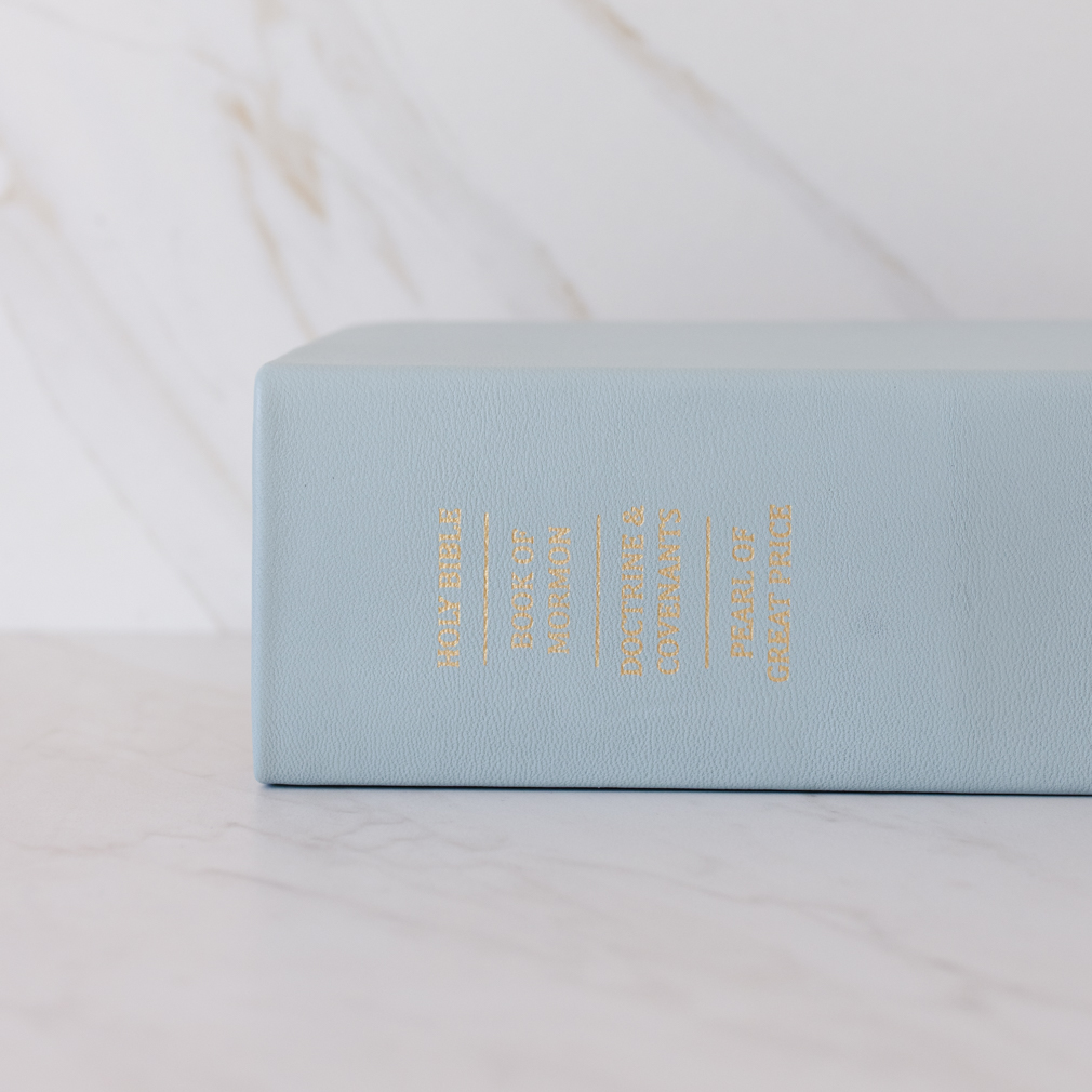 Hand-Bound Genuine Leather Quad - Baby Blue - LDP-HB-RQ-BBL