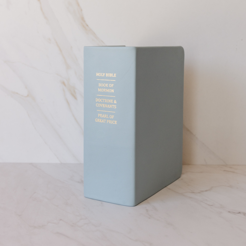 Hand-Bound Genuine Leather Quad - Baby Blue - LDP-HB-RQ-BBL