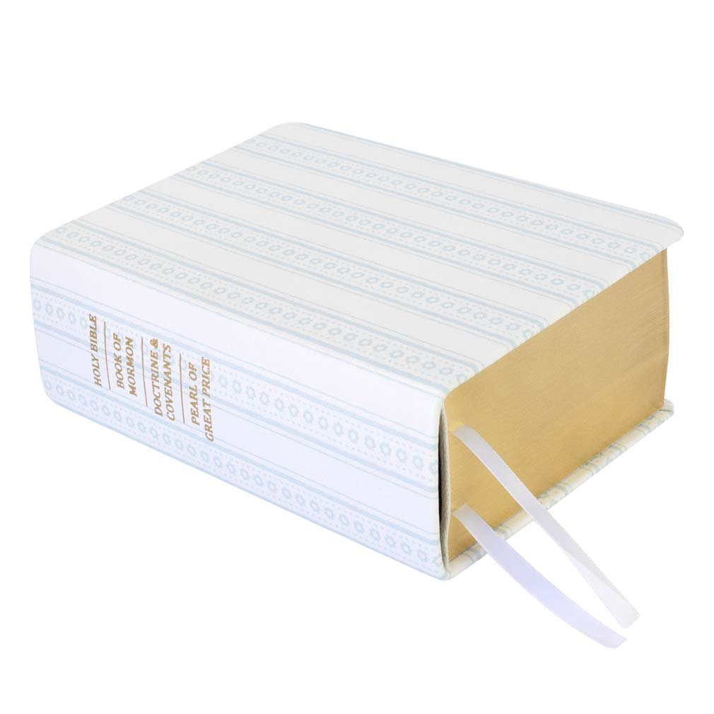 Hand-Bound Genuine Leather Quad - Cloud Ribbon - LDP-HB-RQ-CR