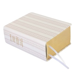 Hand-Bound Genuine Leather Quad - Petal Ribbon patterned scriptures, patterned LDS quad, hand-bound scriptures, genuine leather quad, Petal Ribbon scriptures, pink LDS quad, LDS scripture set, handmade LDS quad, sheepskin leather scriptures, LDS gift, baptism gift, missionary gift, temple gift, scripture study, personalized scriptures, LDS quad combo, women’s LDS scriptures, custom LDS quad