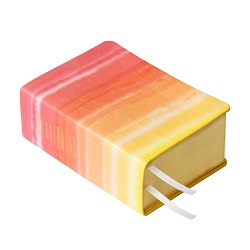 Hand-Bound Genuine Leather Quad - Sorbet Sunset sunset pattern, sunset scriptures, sunset pattern scriptures, red scriptures, orange scriptures, yellow scriptures, pattern scriptures, patterned scriptures, lds scriptures, scriptures