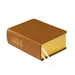Pre-Made Hand-Bound Genuine Leather Quad - Caramel Brown brown scriptures, caramel brown scriptures, caramel brown quad, light brown scriptures