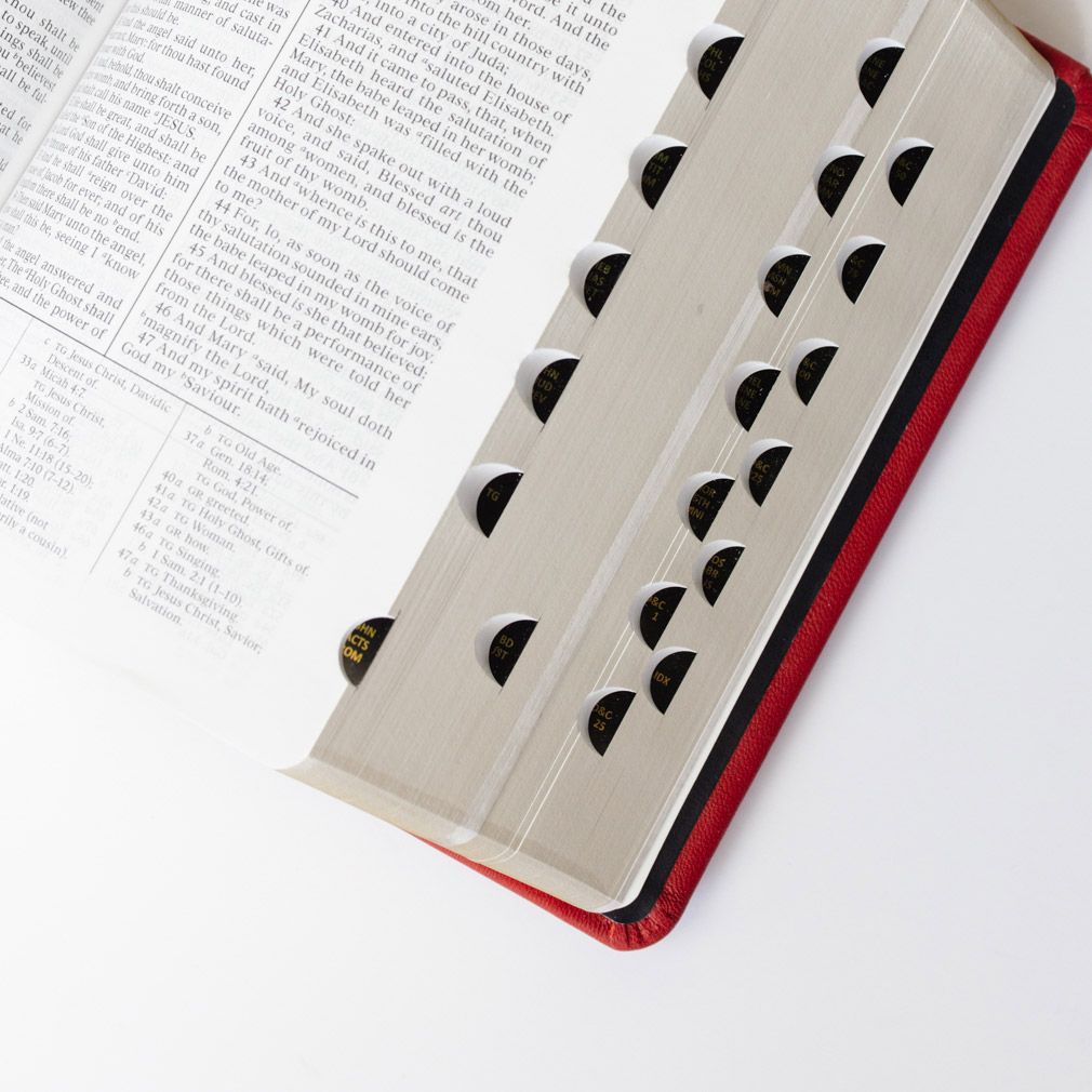 Hand-Bound Genuine Leather Quad - Cherry Red - LDP-HB-RQ-CHR