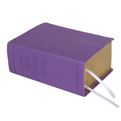 Hand-Bound Simulated Leather Quad - Wisteria Purple purple lds scriptures, custom lds scriptures, purple lds scripture, purple quad, color quad scriptures, purple quad scriptures