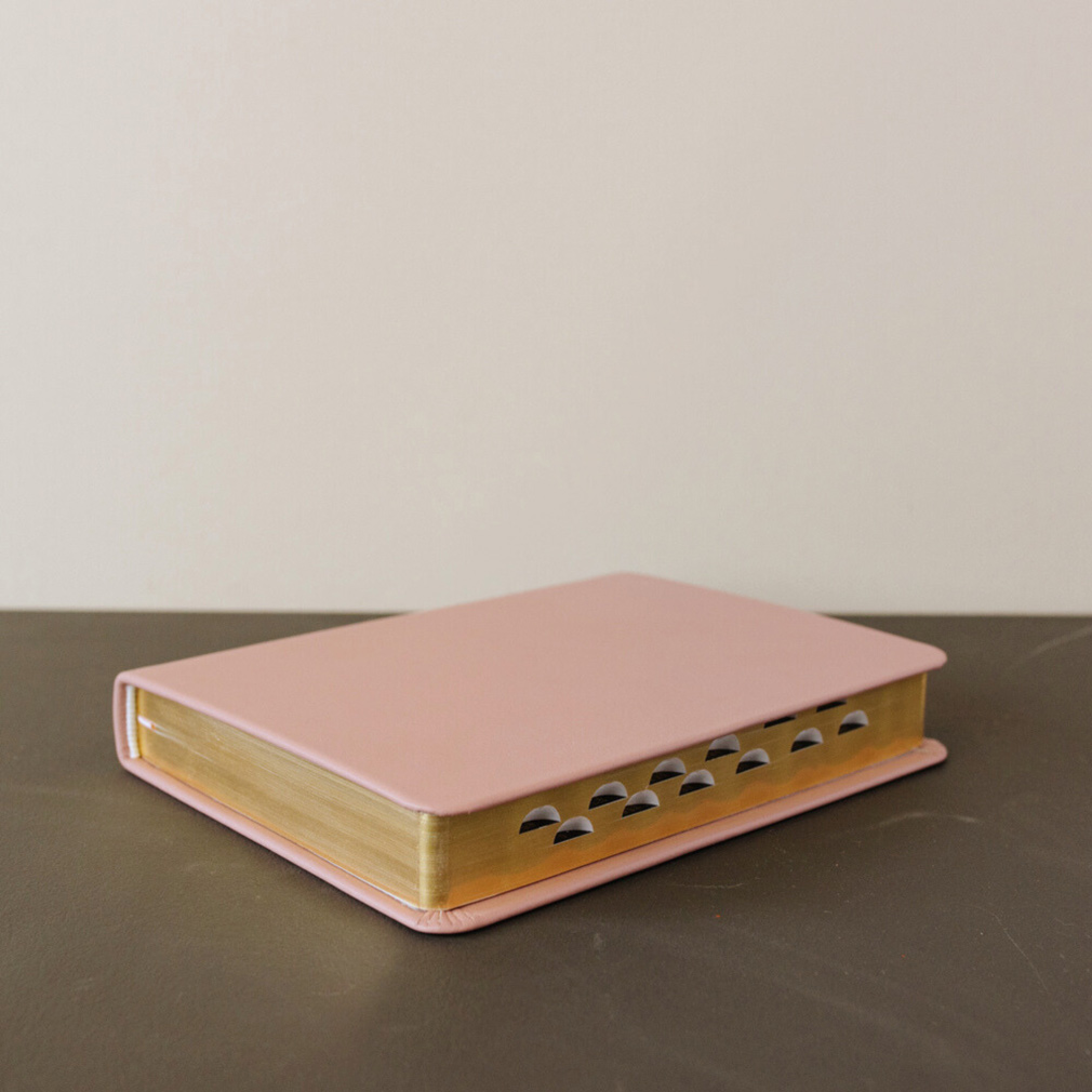 Hand-Bound Genuine Leather Triple - Blush Pink - LDP-HB-RT-BPK
