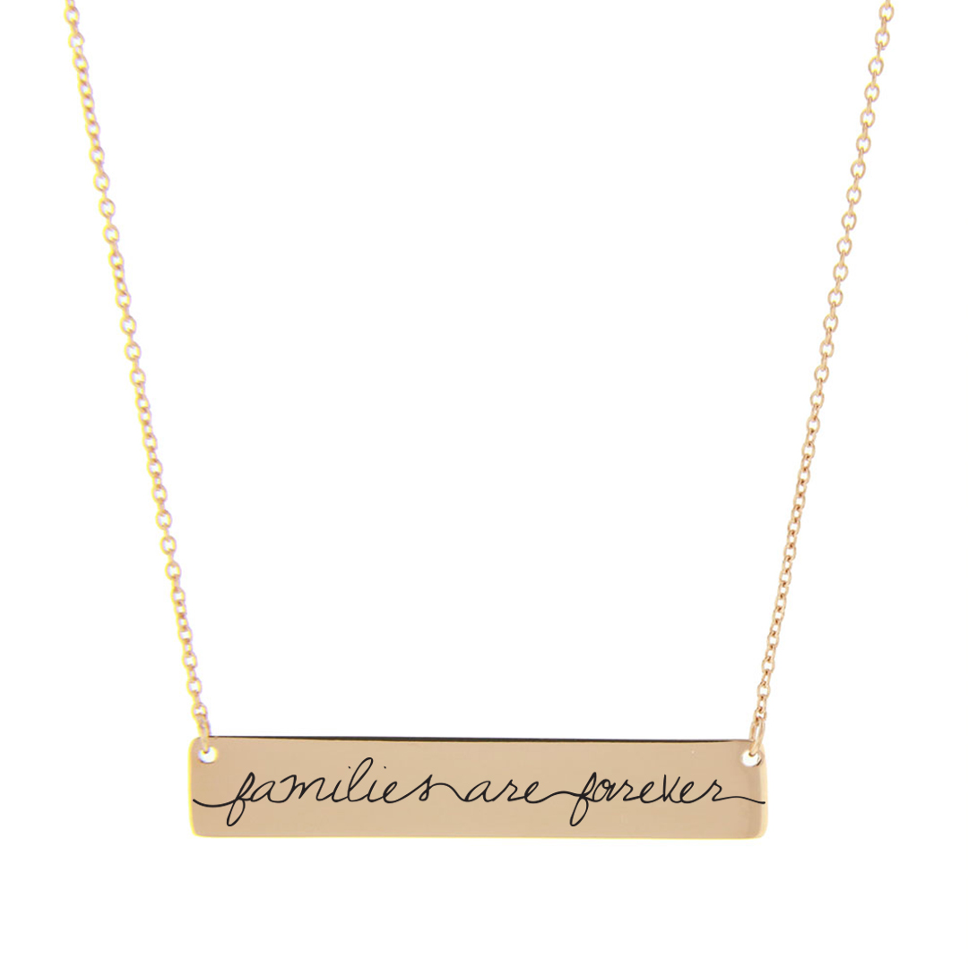 Families are Forever Bar Necklace - LDP-HBN108
