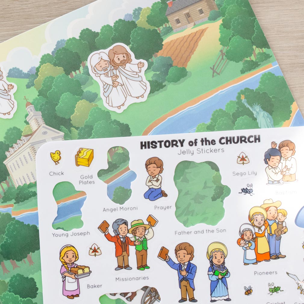 History of the Church Jelly Sticker Quiet Book  - LDP-JQB-CH