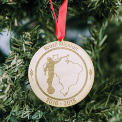 Wheat Mission Ornament - Wood 