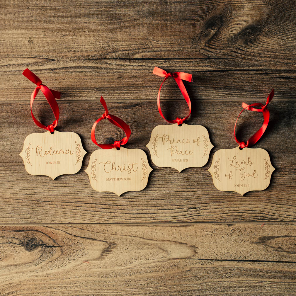 Names of Jesus Laurel Ornament Set - 25 Piece - LDP-ORN-NOJ-LAUREL-25