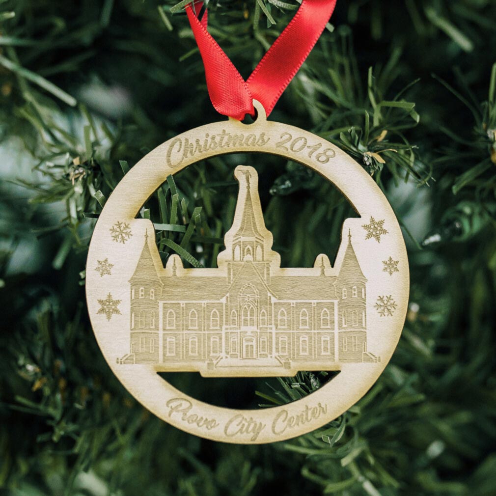 LDS Temple Ornament - Wood - LDP-ORN-TEMPLE-WOOD