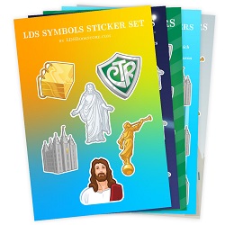 LDS Symbols Sticker Bundle christus sticker, ctr sticker, temple sticker, jesus sticker, lds stickers, lds sticker pack, lds sticker sheet, primary stickers