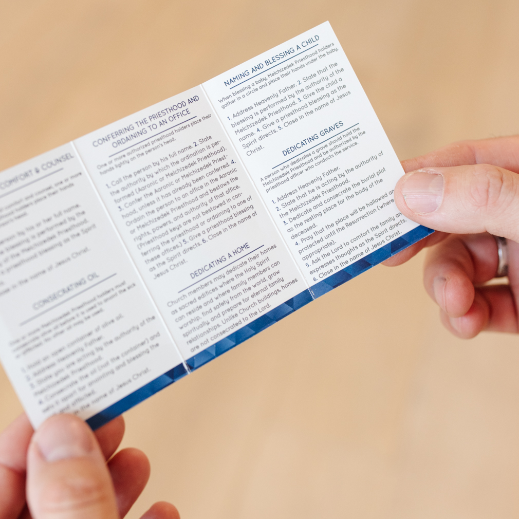 Tri-Fold Priesthood Ordinance Card - LDP-CRD225