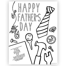 Happy Fathers Day Coloring Page - Digital Download lds fathers day printable, lds fathers day coloring page, lds printable