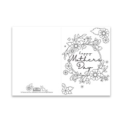 Mothers Day Coloring Card - Spring Flowers - Digital Download free mothers day card, printable mothers day card, flowery mothers day card