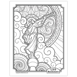 Angel Moroni Coloring Page - Digital Download angel moroni coloring page