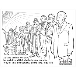 The Voice of My Servants Coloring Page - Digital Download free lds coloring page, lds coloring page, come follow me activities, come follow me coloring page, doctrine and covenants coloring page