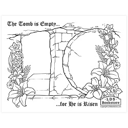 The Tomb Is Empty Easter Coloring Page - Digital Download free lds coloring page, free easter coloring page, lds printables, free lds printables, free lds coloring page, come follow me coloring page