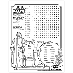 Easter Crosswords Activity Page - Digital Download easter activity page, lds activity page, lds activity pages, lds crosswords, easter crosswords