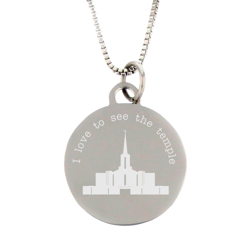 I Love to See the Temple Necklace - Silver - LDP-CPN0501