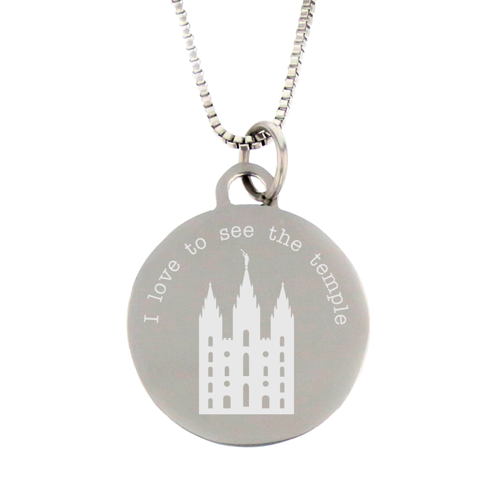 I Love to See the Temple Necklace - Silver - LDP-CPN0501